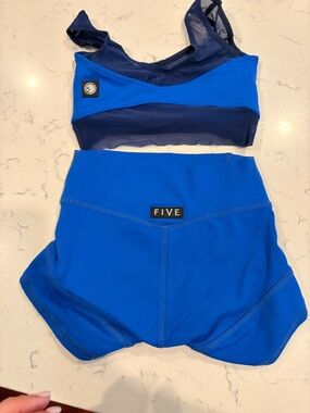 FIVE Kids Blue Two-Piece Athletic Set - Blue